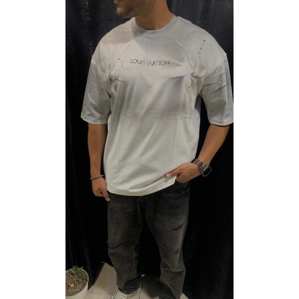 تیشرت طرح دار سفید کد 50