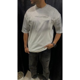 تیشرت طرح دار سفید کد 50