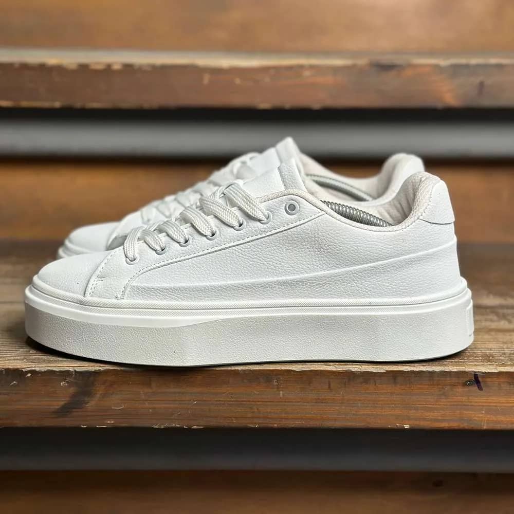 کتونی لج دار کف تخت سفیدzara