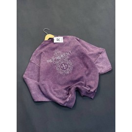 دورس سه نخ سنگشور گلدوزی پارچه خارجی بنفش