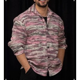 پیراهن پشمی کشمیر طرح دار گیلیمی کد 1