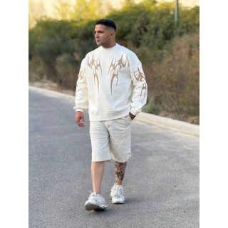 دورس طرح دار باکسی برند رترو رنگ سفید